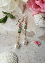 Load image into Gallery viewer, Tourmaline & Pearl Drops