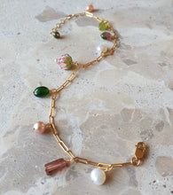 Load image into Gallery viewer, Gemstone & Pearl Bracelet