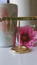 Load and play video in Gallery viewer, Tourmaline Drop Earrings Gold
