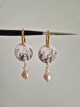 Load image into Gallery viewer, Pearl Drop Hoops (ready-to-ship)

