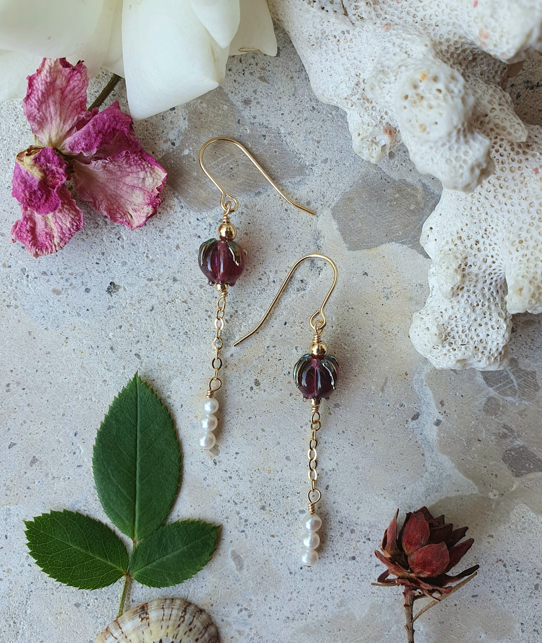 Floral & Pearl Drops