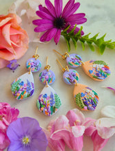 Load image into Gallery viewer, Two-Tiered Drops - Lavender &amp; White
