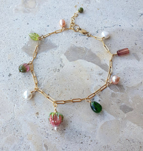 Gemstone & Pearl Bracelet